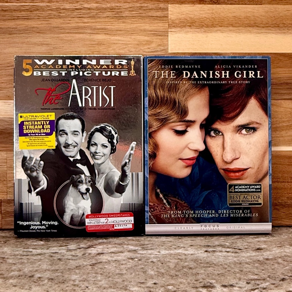 📀 Academy Award–Winning DVD Bundle – The Artist + The Danish Girl 🏆✨🎬